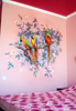 Рисунок на стене. Попугаи. Квартира в Феодосии.  2014г.